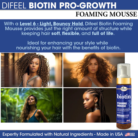 DIFEEL BIOTIN FOAMING MOUSSE 8 OZ