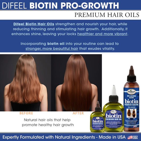 DIFEEL BIOTIN PRO GROWTH PREMIUM HAIR OIL 8 OZ.