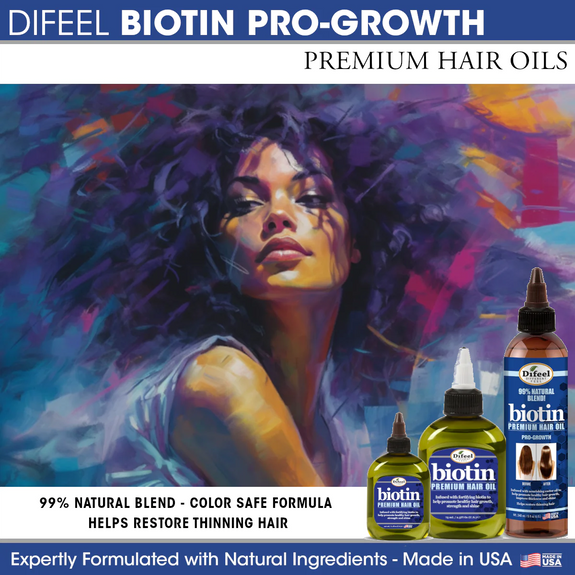 DIFEEL BIOTIN PRO GROWTH PREMIUM HAIR OIL 8 OZ.