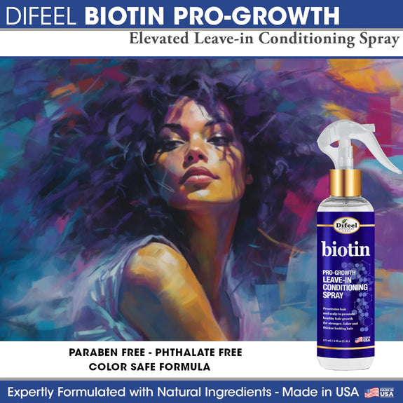 DIFEEL ELEVATED BIOTIN PRO-GROWTH LEAVE IN CONDITIONING SPRAY 8 OZ.
