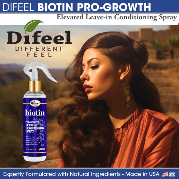 DIFEEL ELEVATED BIOTIN PRO-GROWTH LEAVE IN CONDITIONING SPRAY 8 OZ.