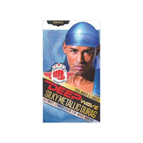 MAGIC COLLECTION  MEN'S DEEP WAVE SILKY METALLIC DURAG