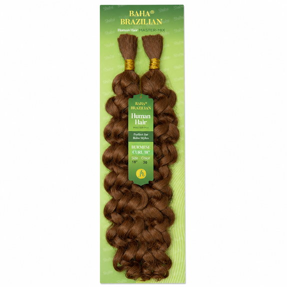Jazzy Baha Brazilian Human Hair Master Mix Boho Burmese Curl 18"
