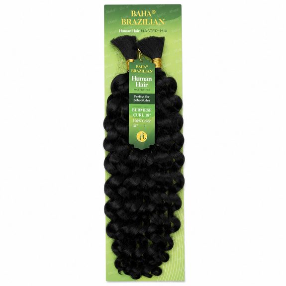 Jazzy Baha Brazilian Human Hair Master Mix Boho Burmese Curl 18"