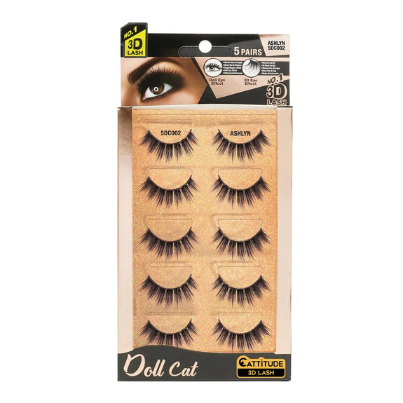 EBIN DOLL CAT LASHES - 5 PAIRS