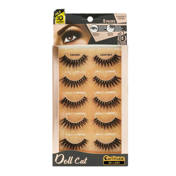 EBIN DOLL CAT LASHES - 5 PAIRS