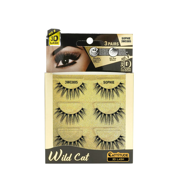 EBIN WILD CAT LASHES - 3 PAIRS