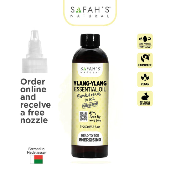 SAFAH,S' YLANG-YLANG ESSENTIAL OIL (BLENDED READY READY TO USE) 250ML