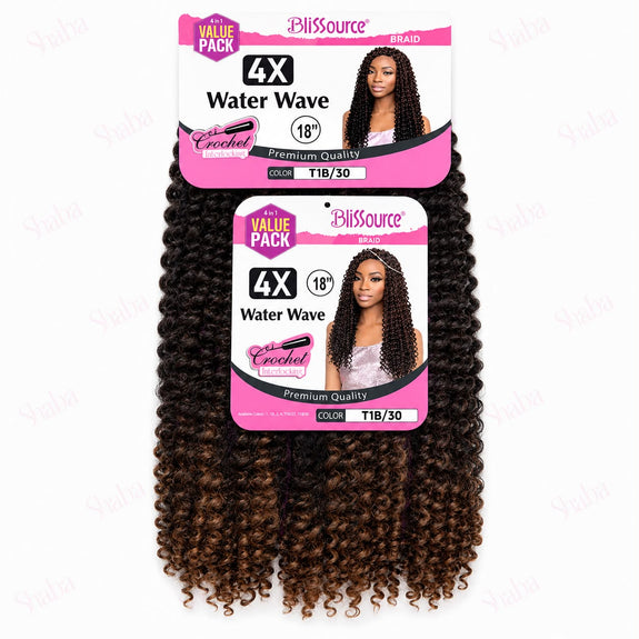 Blissource premium braid water wave 4x18"