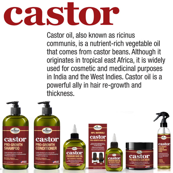 DIFEEL CASTOR PRO-GROWTH HAIR OIL 8 OZ.