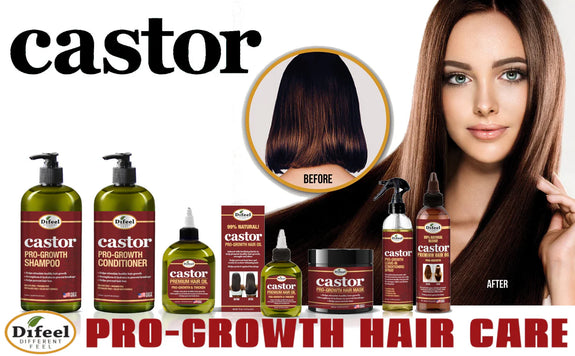 DIFEEL CASTOR PRO-GROWTH HAIR OIL 8 OZ.