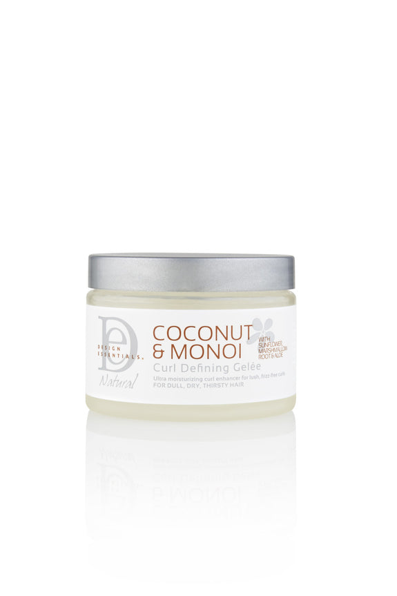 DESIGN ESSENTIALS COCONUT & MONOI Curl Defining Gelée -12 OZ