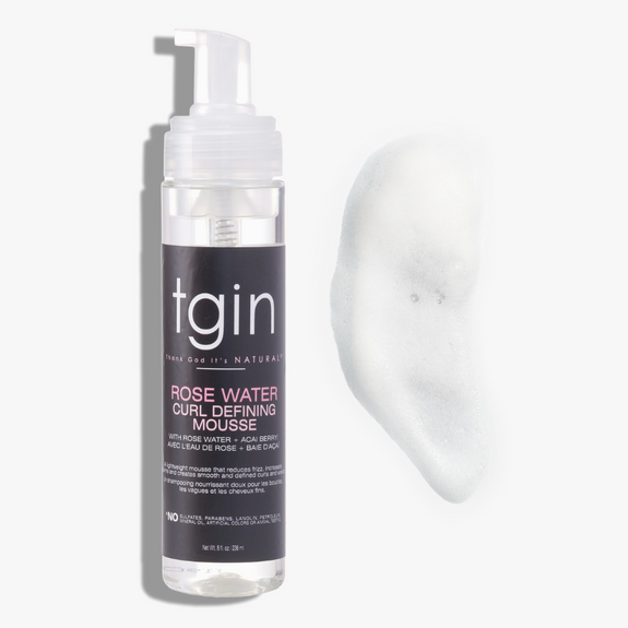 TGIN Rose Water Curl Defining Mousse – 8oz