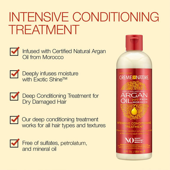 CREME OF NATURE ARGAN OIL FROM MOROCCO Intensive Conditioning Treatment