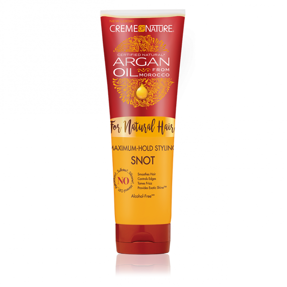 CREME  OF NATURE ARGAN OIL FROM MOROCCO FOR NATURAL HAIR Maximum Hold Styling Snot 8.4 OZ