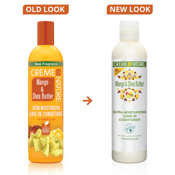 CREME  OF NATURE Mango & Shea Butter Ultra-Moisturizing Leave-In Conditioner 8.5 OZ