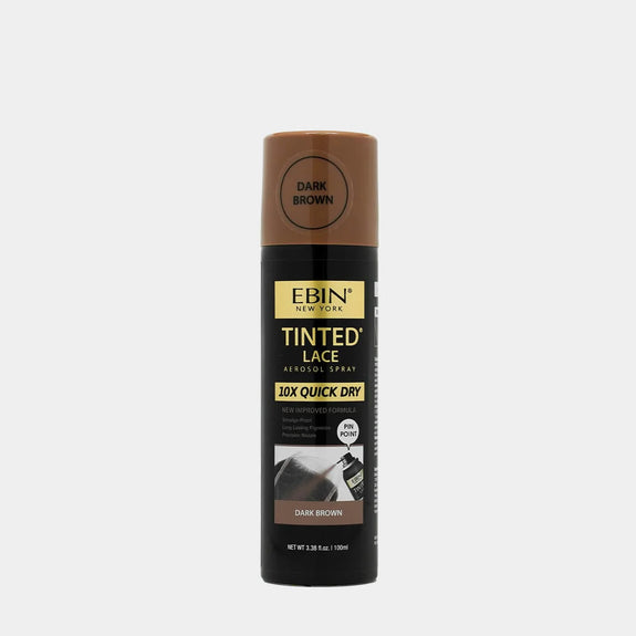 EBIN TINTED LACE 10X QUICK DRY  SPRAY - DARK BROWN-100 ML