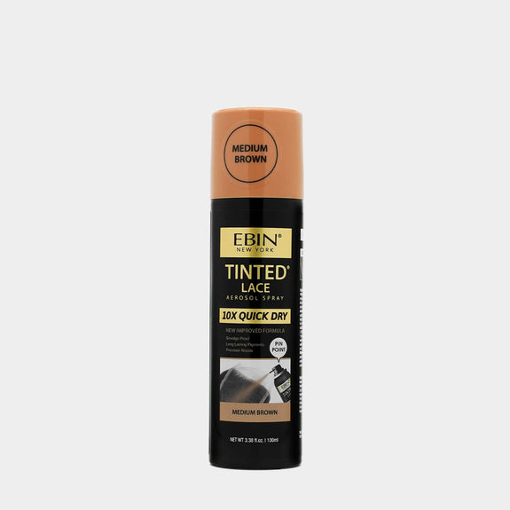 EBIN TINTED LACE 10X QUICK DRY SPRAY - MEDIUM BROWN-100 ML