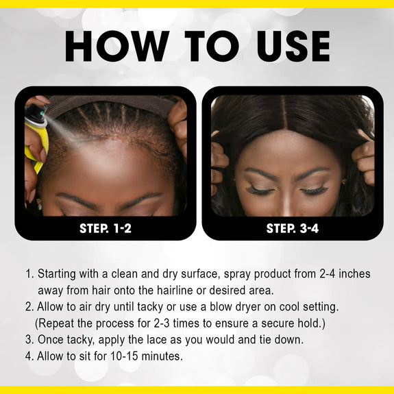 EBIN WONDER LACE BOND WIG ADHESIVE SPRAY - EXTRA MEGA HOLD)