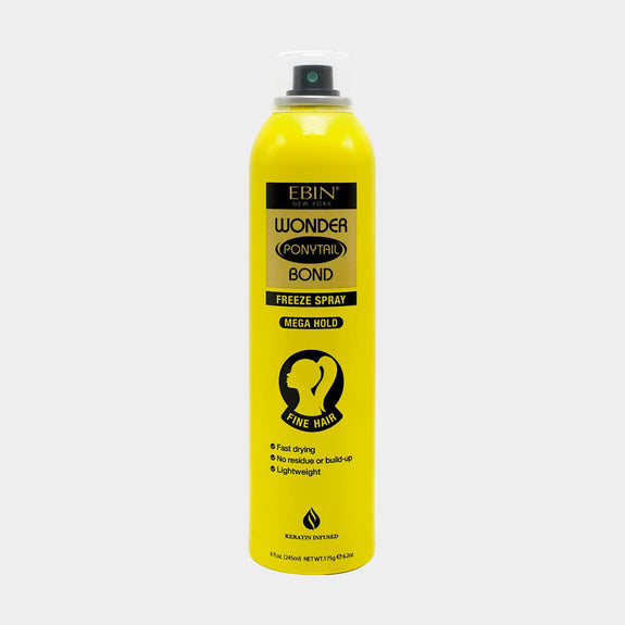 EBIN WONDER PONYTAIL BOND FREEZE SPRAY EXTRA MEGA HOLD 8OZ/ 245ML