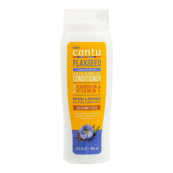 Cantu - FlaxSeed Smoothing Leave-In or Rinse-Out Conditioner 13.5 OZ