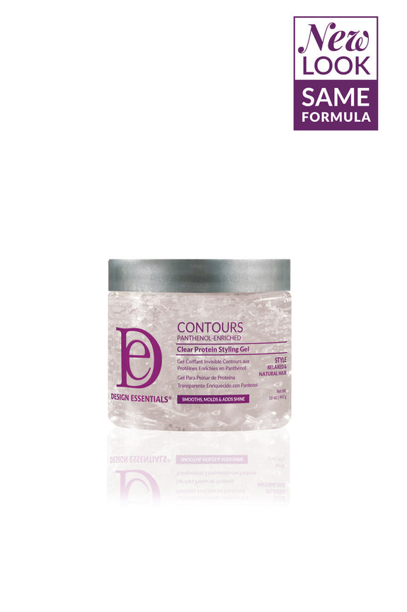 DESIGN ESSENTIALS Contours Panthenol Enriched Clear Protein Styling Gel-16 OZ