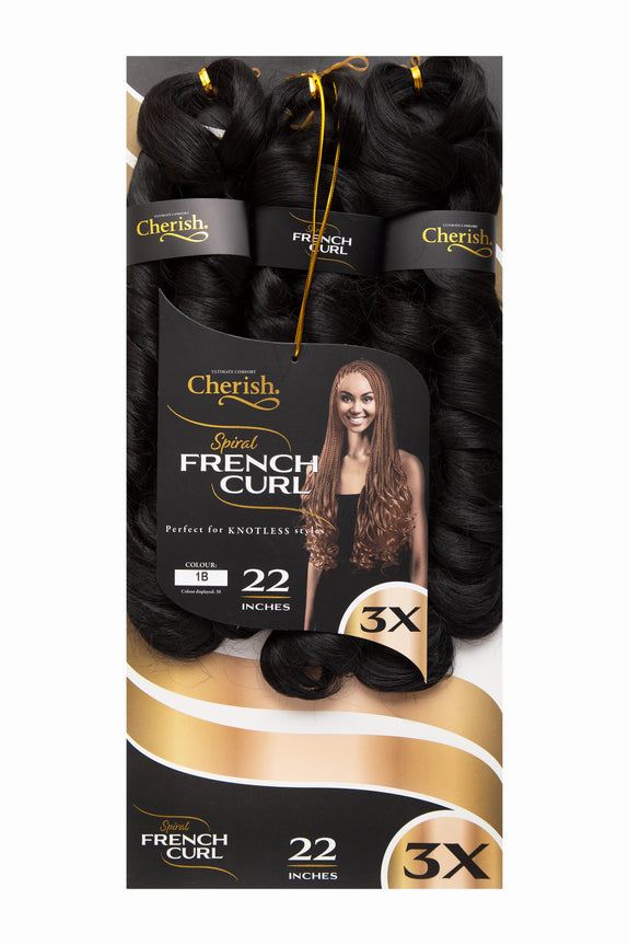 CHERISH BULK  3X PS SPIRAL FRENCH CURL