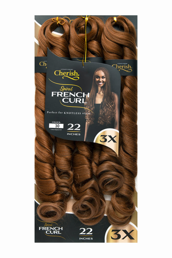 CHERISH BULK : 3X PS SPIRAL FRENCH CURL