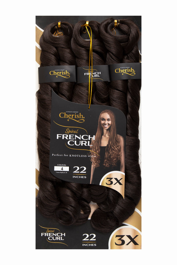 CHERISH BULK : 3X PS SPIRAL FRENCH CURL