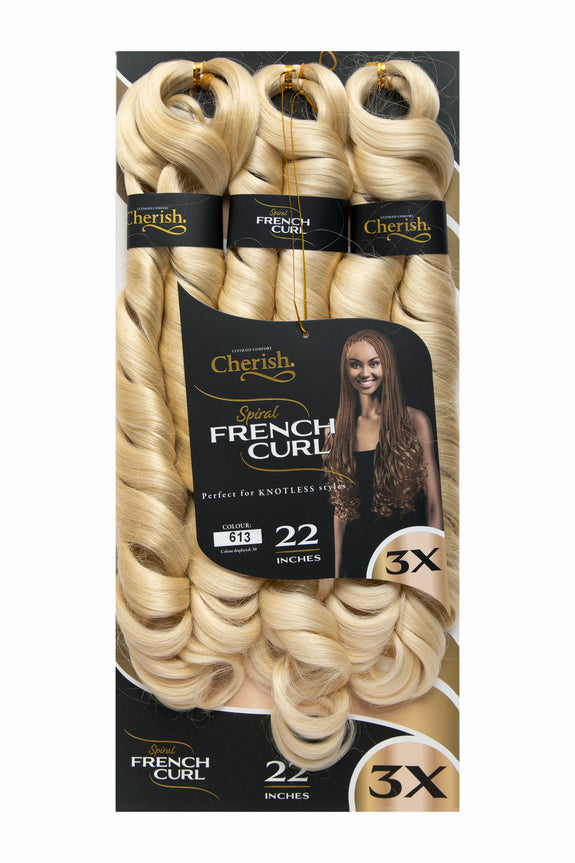 CHERISH BULK : 3X PS SPIRAL FRENCH CURL