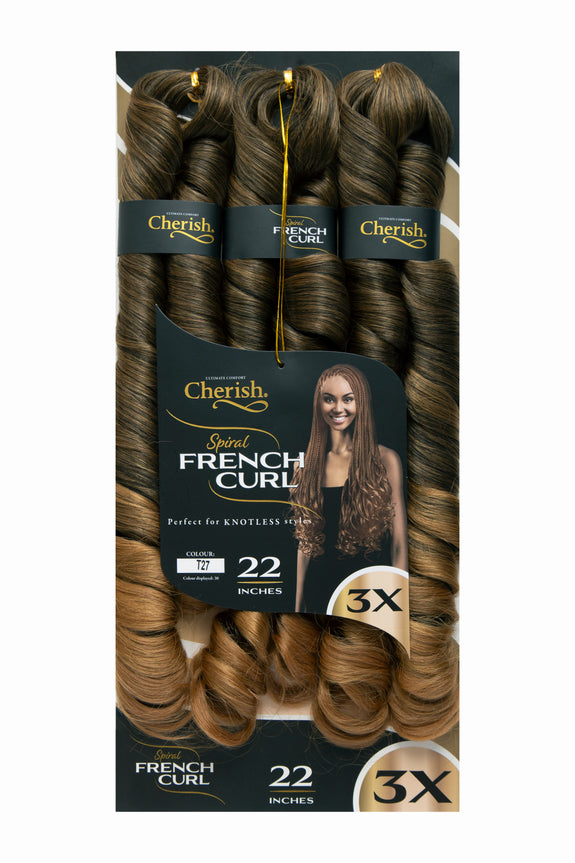 CHERISH BULK : 3X PS SPIRAL FRENCH CURL