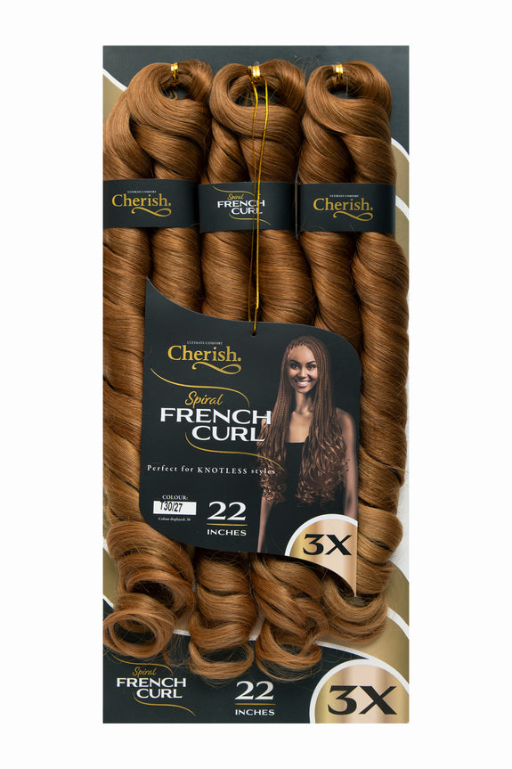 CHERISH BULK : 3X PS SPIRAL FRENCH CURL