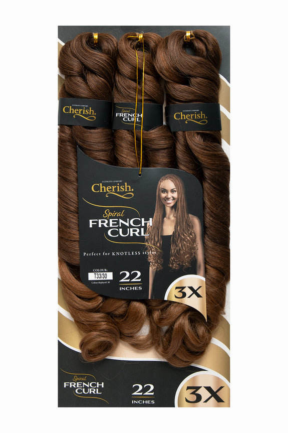 CHERISH BULK : 3X PS SPIRAL FRENCH CURL