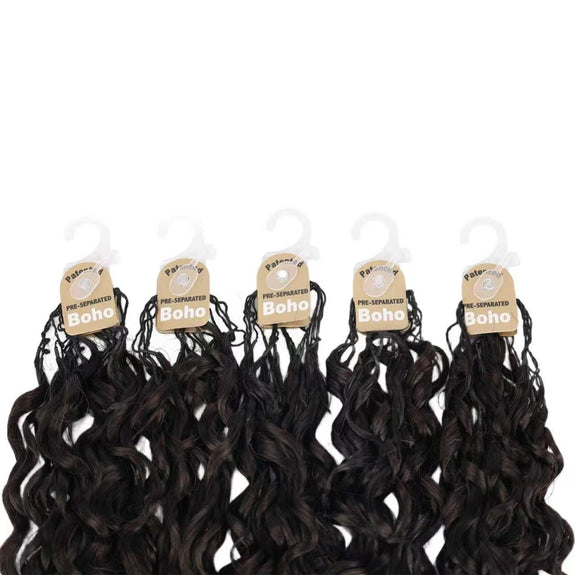 Dressmaker 100% Seamless Crochet Human Hair Burmess Curl 18" Natural Color