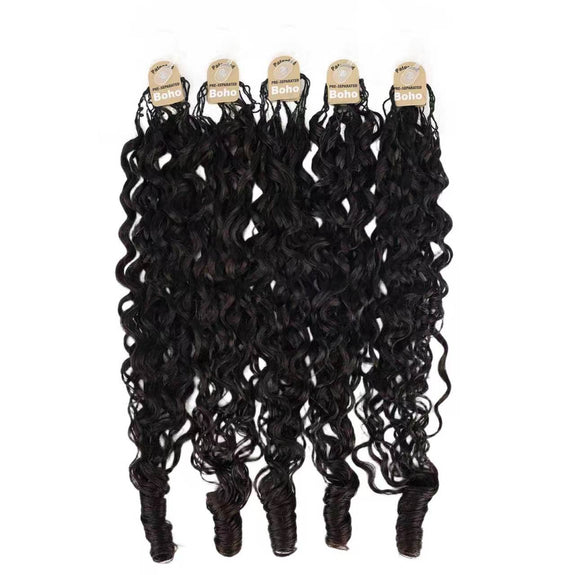 Dressmaker 100% Seamless Crochet Human Hair Burmess Curl 18" Natural Color