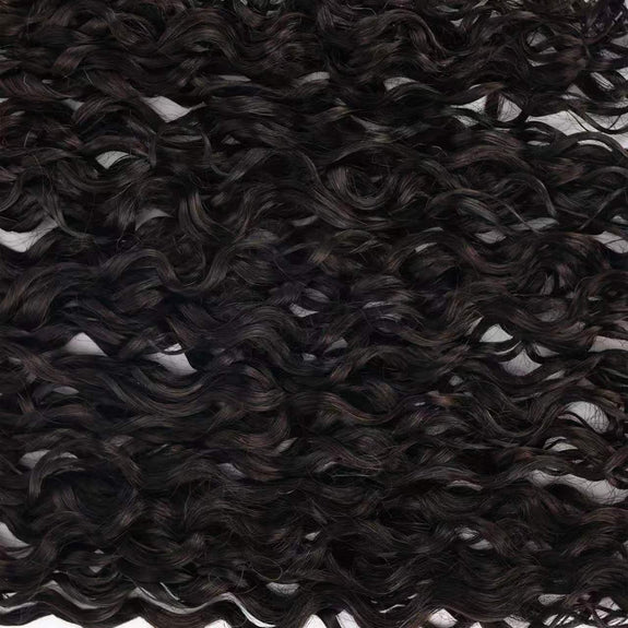 Dressmaker 100% Seamless Crochet Human Hair Burmess Curl 18" Natural Color