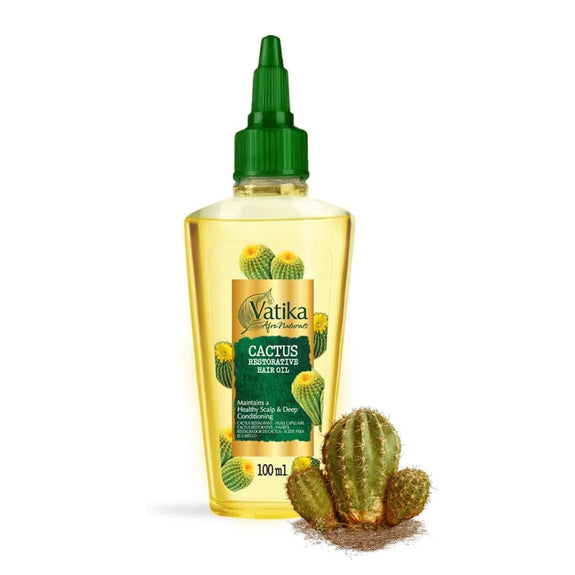 Vatika Afro Naturals Cactus Restorative Hair Oil For Afro Textured Hair 100ml