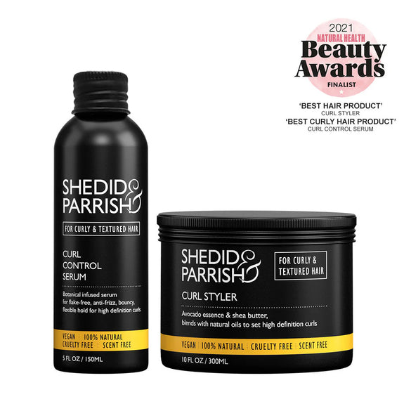 SHEDID & PARRISH CURLS WITH CONFIDENCE COLLECTION[1x Curl Control Serum (150ml),1x Curl Styler (300ml)]