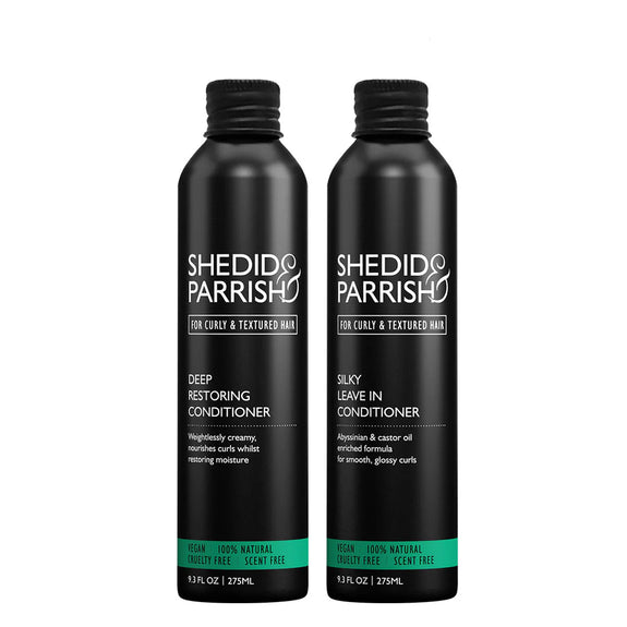 SHEDID & PARRISH  CURLY GIRL ULTIMATE CLEANSE COLLECTION[1x Deep Restoring Conditioner (275ml),1x Silky Leave In Conditioner (275ml)]