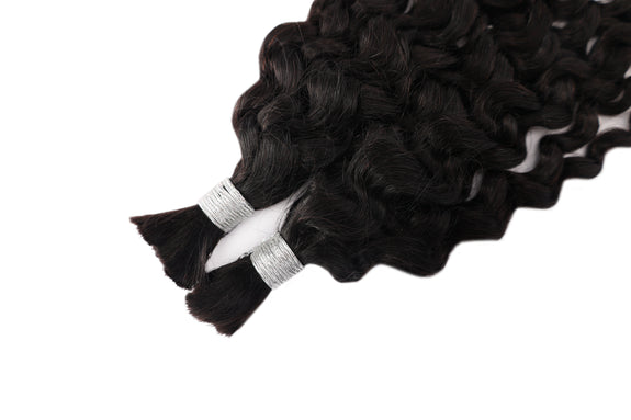 Dressmaker 100% Unprocessed Virgin Brazilian Boho Braids Water Wave Bulk 20" Natural Color