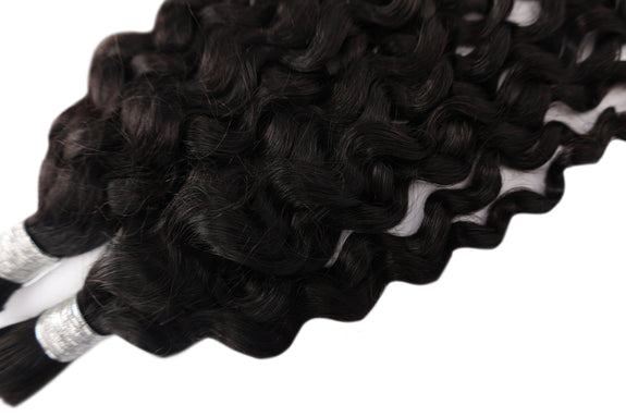 Dressmaker 100% Unprocessed Virgin Brazilian Boho Braids Water Wave Bulk 20" Natural Color