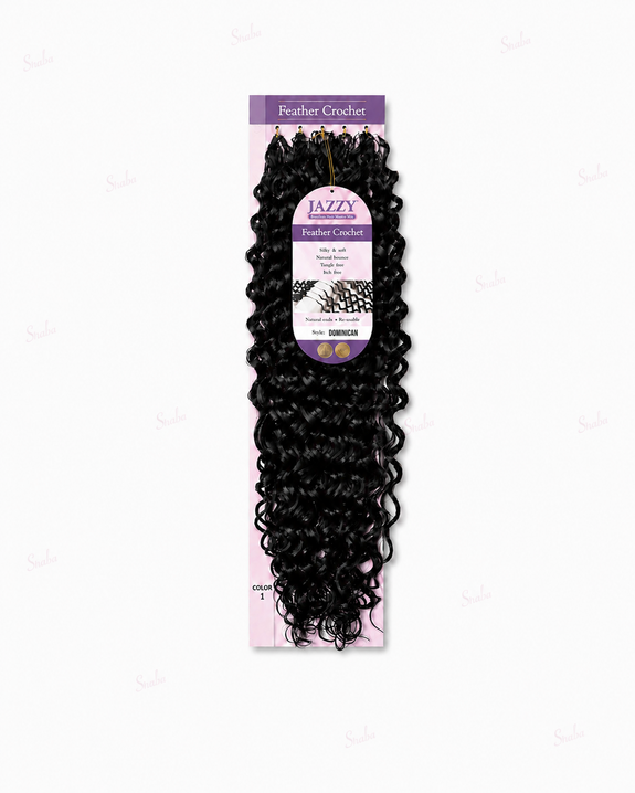 Jazzy Feather Crochet Brazilian Master Mix Dominican 18”