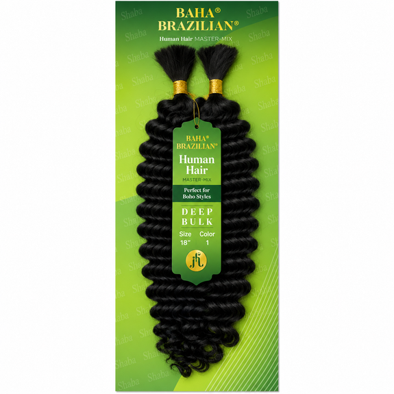 Jazzy Baha Brazilian Human Hair Master Mix Boho Deep Bulk 18”