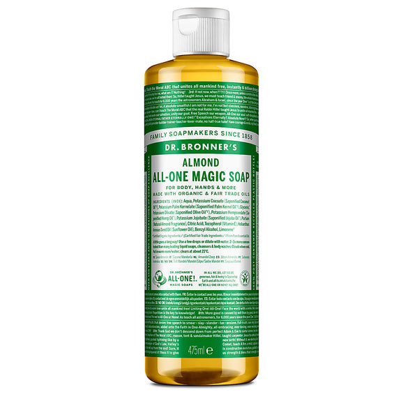 DR.BRONNER'S PURE CASTILE LIQUID SOAP  ALMOND ALL-ONE MAGIC SOAP