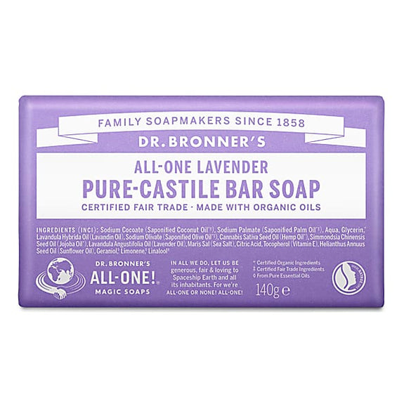 DR.BRONNER PURE-CASTILE BAR SOAP - LAVENDER-140 G