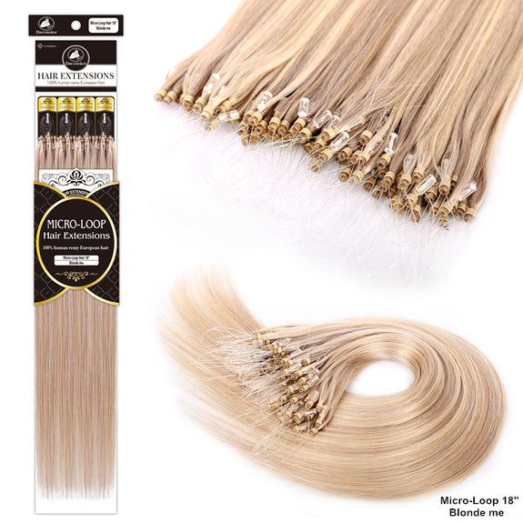 DRESSMAKER 100 % HUMAN REMY EUROPEAN MICRO-[LOOP 100PCS]STRAIGHT  HAIR EXTENSIONS