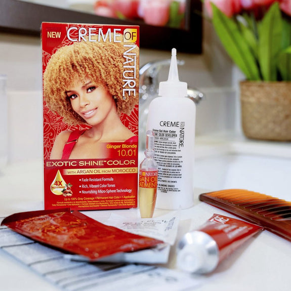 CREME OF NATURE ARGAN OIL FROM MOROCCO Exotic Shine  Color with Argan Oil from Morocco 10.01 Ginger Blonde