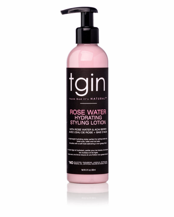 TGIN Rose Water Hydrating Styling Lotion-8 OZ