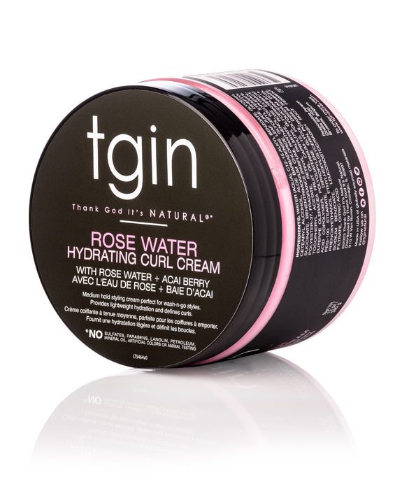 TGIN Rose Water Hydrating Curl Cream-12 OZ