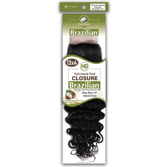 Dressmaker Youth 100% Unprocessed Virgin Brazilian HD Free Part Frontal 13x4 Deep Wave